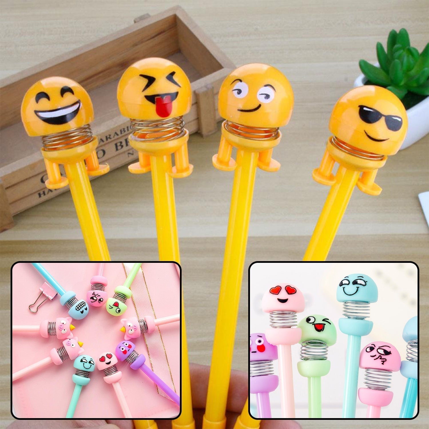 Fun emoji pencil and pen set for creative writing and drawing Fun emoji pencil and pen set for creative writing and drawing